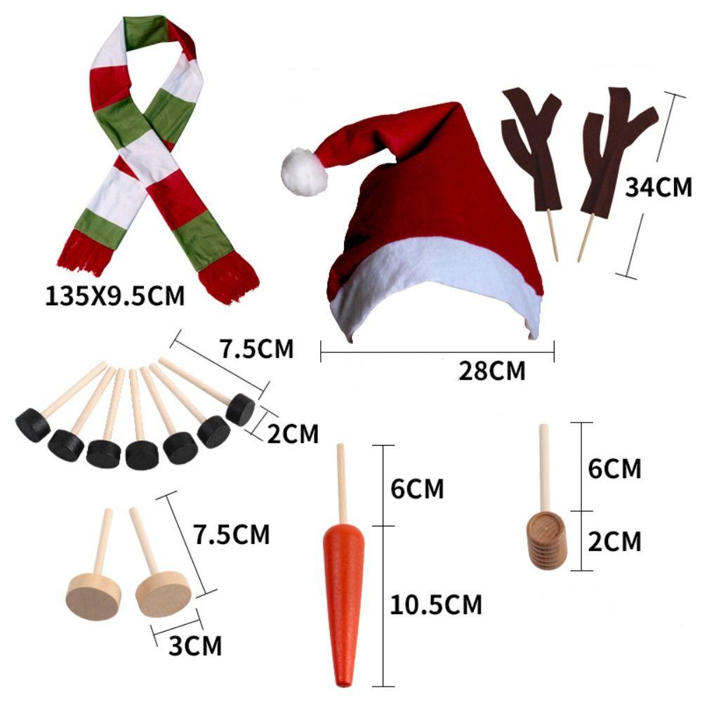 Carrot Noses Xmas Snowman Decorating Kit Scarf Christmas Snowman Kit Kids Toy