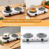 Countertop Double Burner Electric Cooking Stove for Stewing Braising Boiling Heating Tube