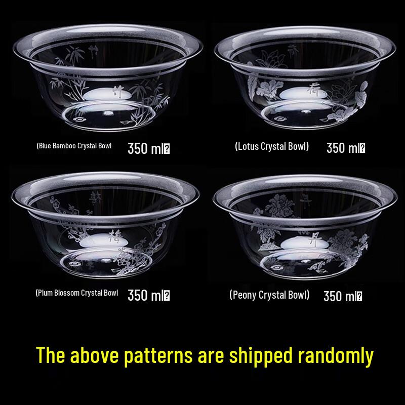 JINGRX Disposable Clear Plastic Bowls 120 Count