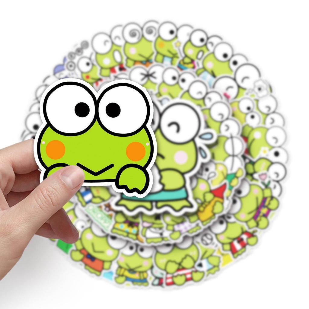 53 Keroppi Big-Eyed Frog Stickers for Laptop, Car, Phone & Suitcase