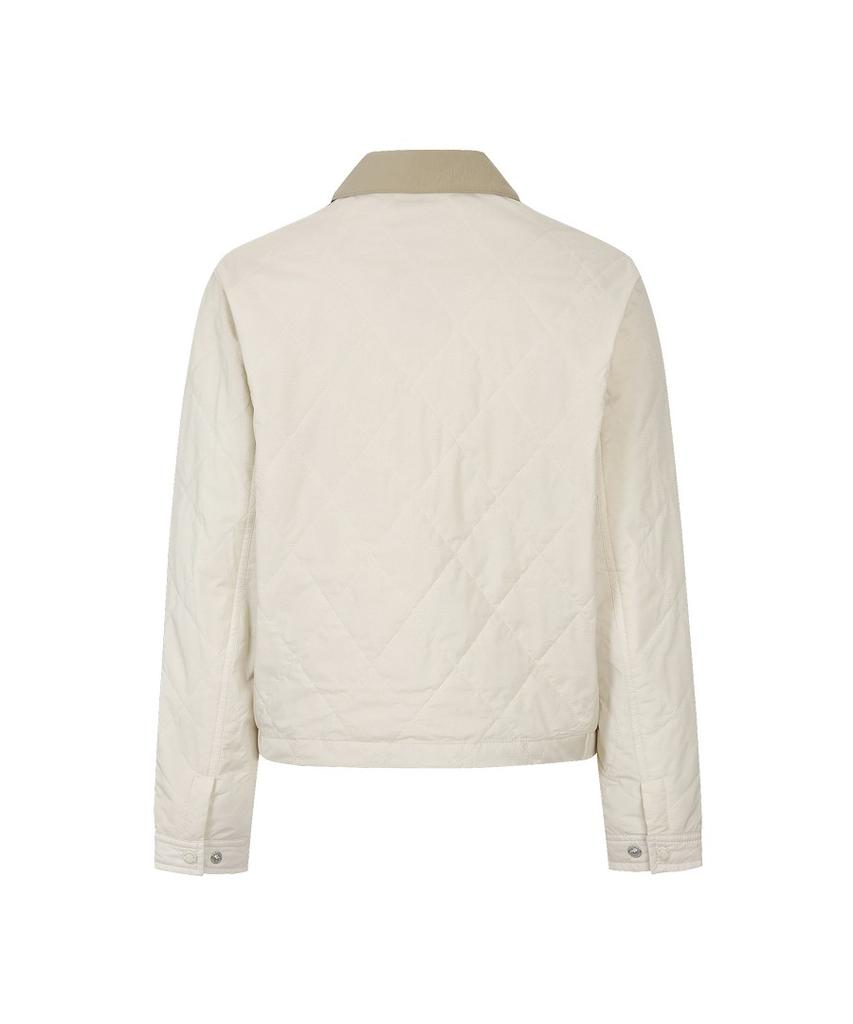 Discovery Expedition Women'S Collared Quilted Padded Jacket (Ivory)