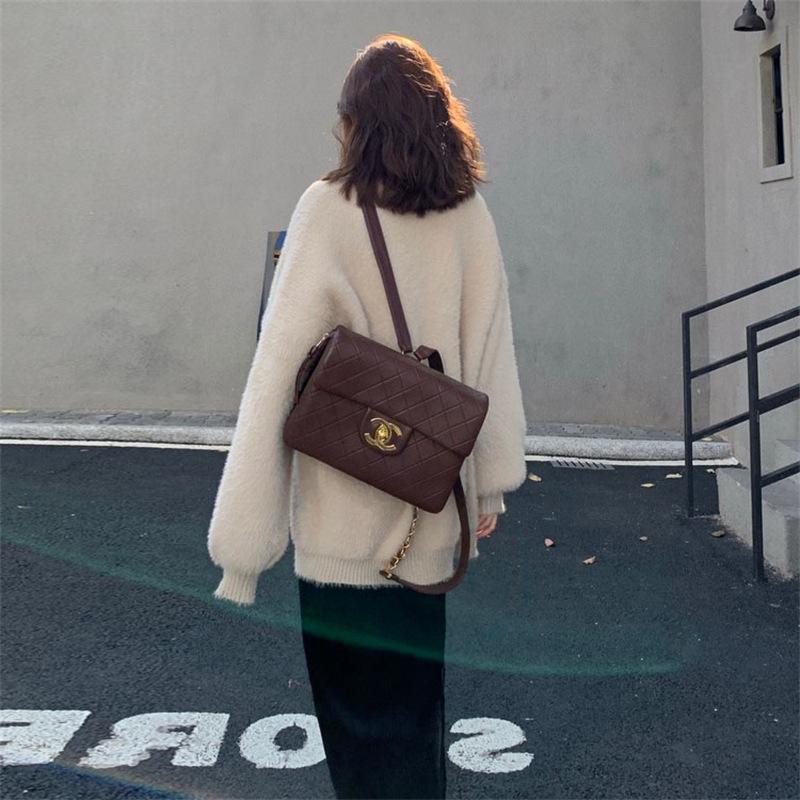 Japanese Style V-Neck Loose Knit Mink Cardigan - Spring/Autumn 2025 Fashion Sweater for Women