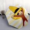 Curious George, sombrero Automatic Opening and Closing, 8 rib Structure Portable Umbrella, Suitable for Men and Women in All Seasons  Perfec