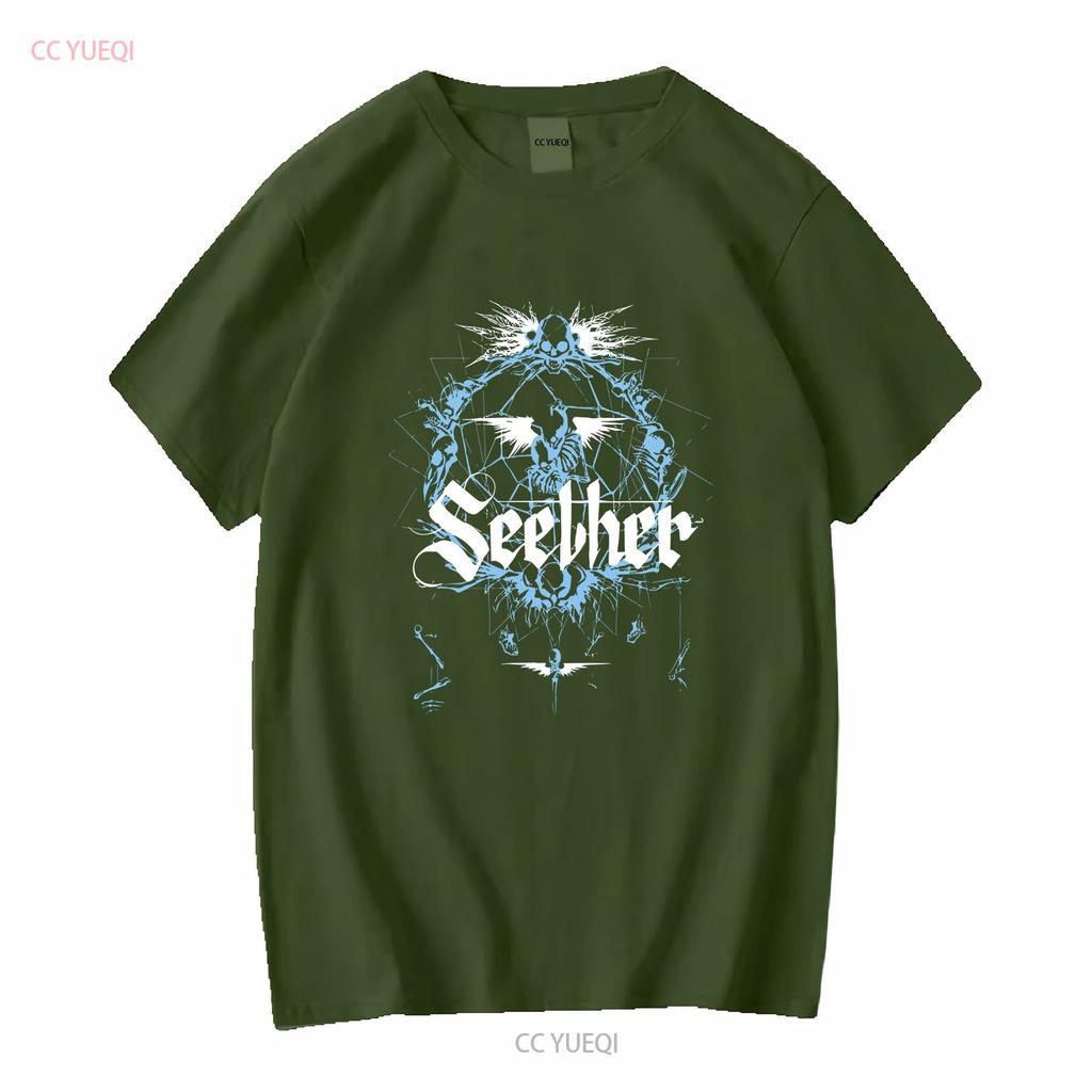 Seether Tričko Bavlna Černá Velikost S až 5XL PM1197 vintage Vyprané Pohodlné Unisex Lehce Pružné homme Univerzální Ležérní