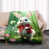 3D Cartoon rabbit pattern printed blanket for living room bedroom home decor children's room bed blanket picnic blankets Luxury