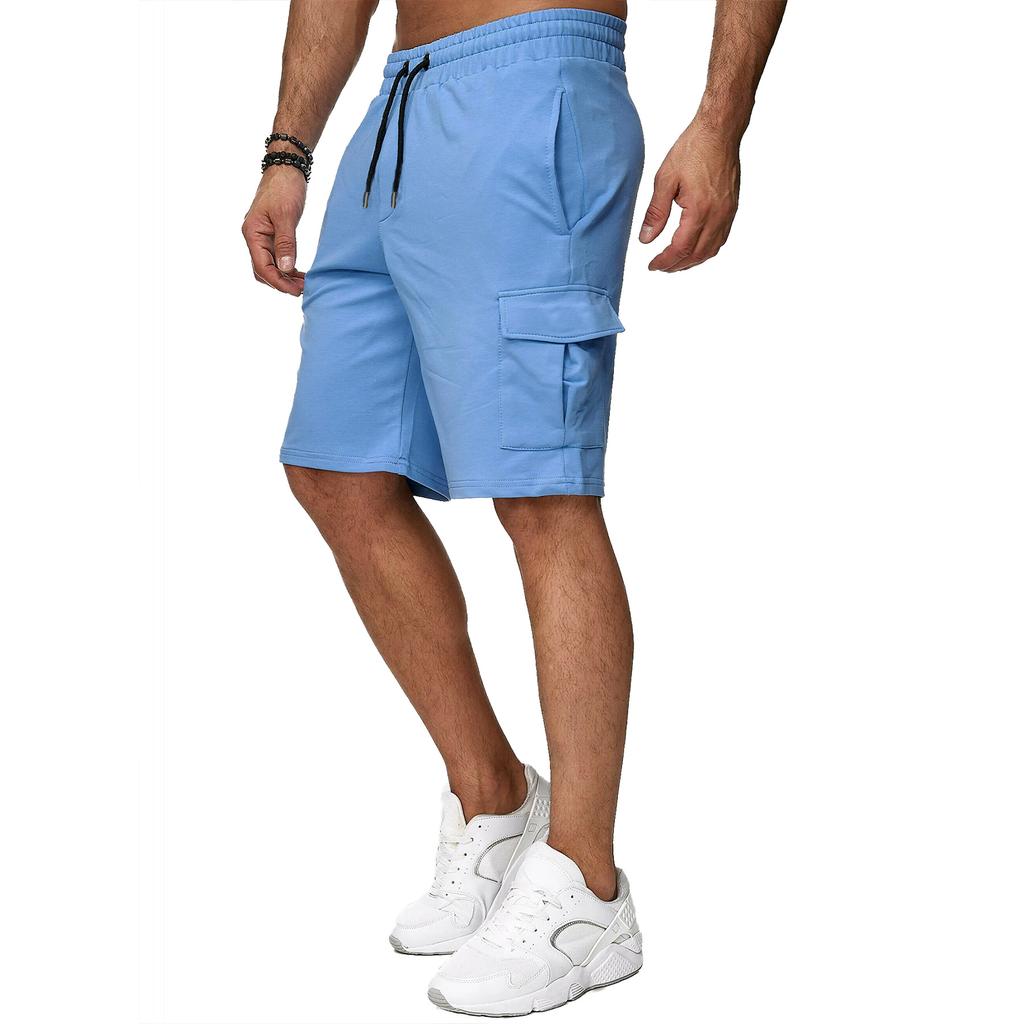 Men's Work Pants with Multiple Pockets Fitness Sports and Casual Five Quarter Pants, Plus Size Shorts