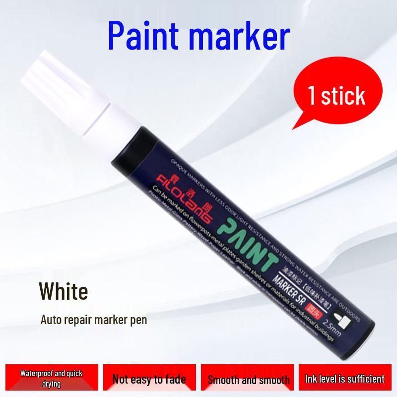 Feiluo Lang Quick-Dry Engine Screw Marking Pen - Fade-Resistant Auto Repair & Hardware Marker белый