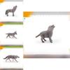 Wild Animal Pvc Gray Wolf Miniature Sculpture For Kids Learning And Collectible Display