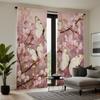 2 Pieces HD Digital Pink Butterfly Cherry Blossom Romantic Curtains Home Decorating Style Decorating Living Room Bedroom Rodding
