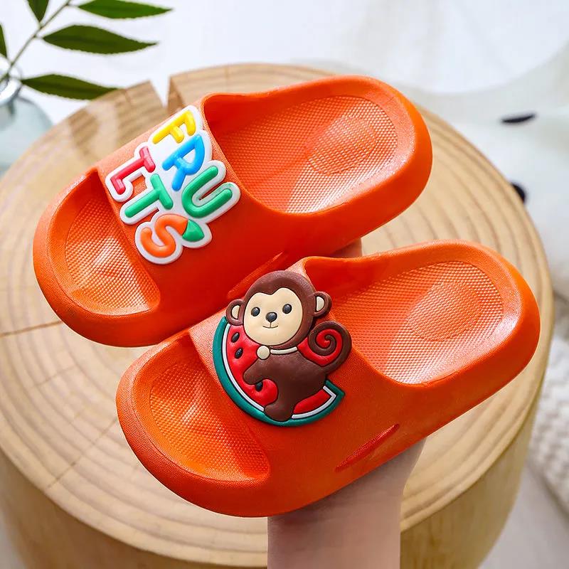 Children's Cute Cartoon Slippers In Summer Boys and Girls Tasteless Antiskid Indoor Home Soft Bottom Non Slip Slippers