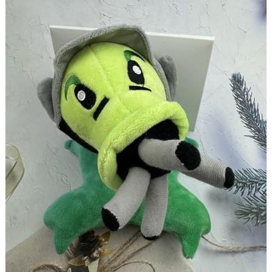 JHESAO 8-inch Plant Peashooter Zombie Plush Toy PVZ 1 2 Soft Doll Gatling