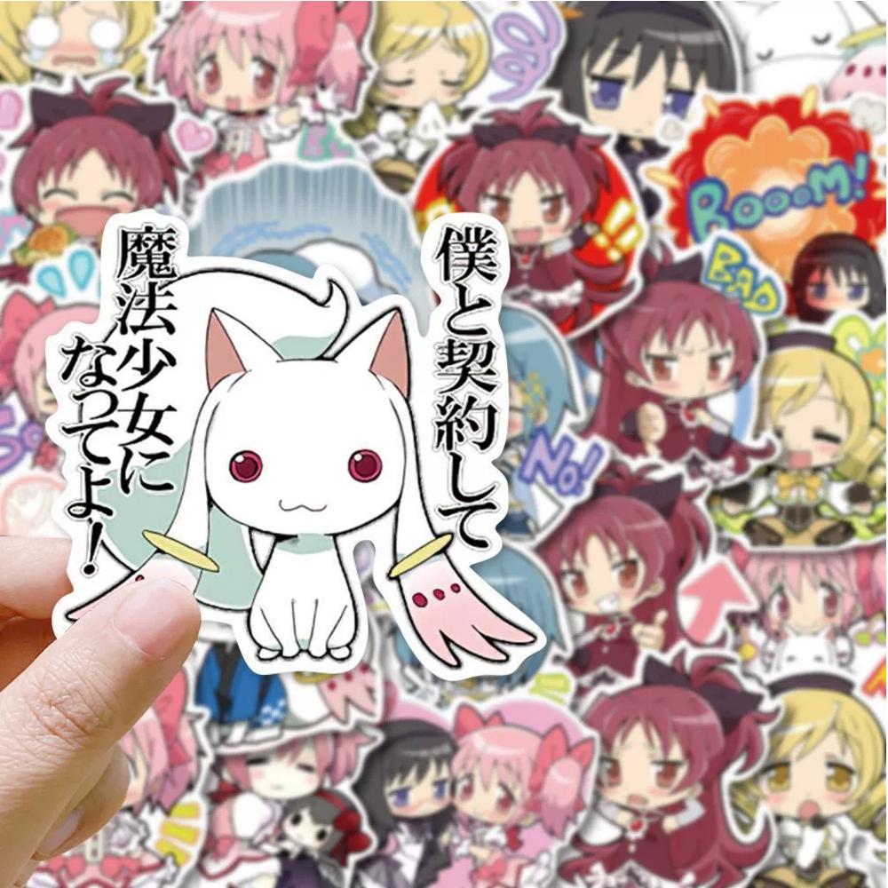 10/30/48pcs Anime Puella Magi Madoka Magica Stickers Kawaii Graffiti Decals DIY Notebook Luggage Scrapbook Cute Cartoon Sticker