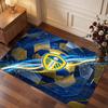 Leeds United Football Print Crystal Velvet Rug, Comfortable Water Absorbent Non Slip Indoor Floor Carpet