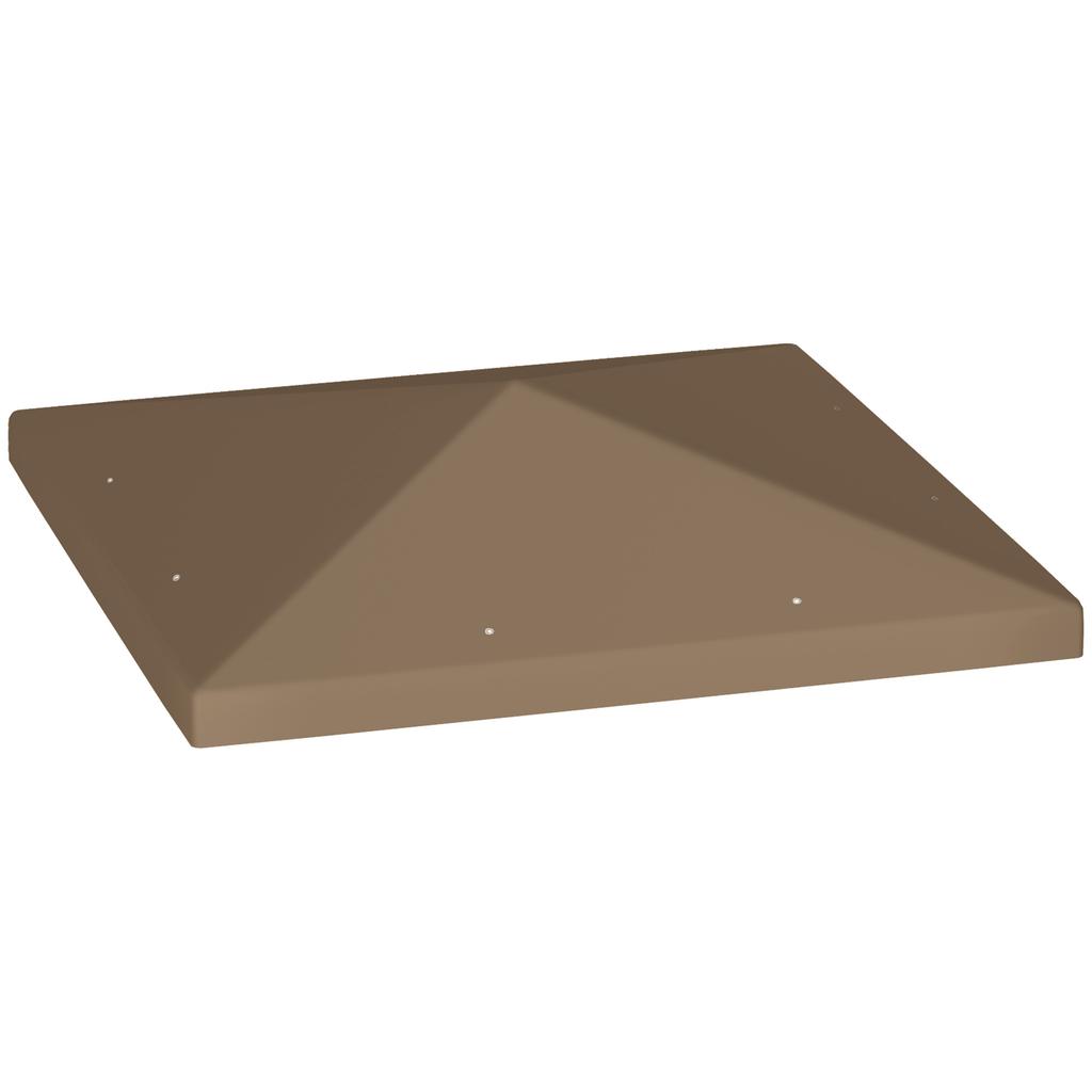 Garden Gazebo Cover 3x3 M In 600D Oxford Fabric with Drainage Holes, Brown