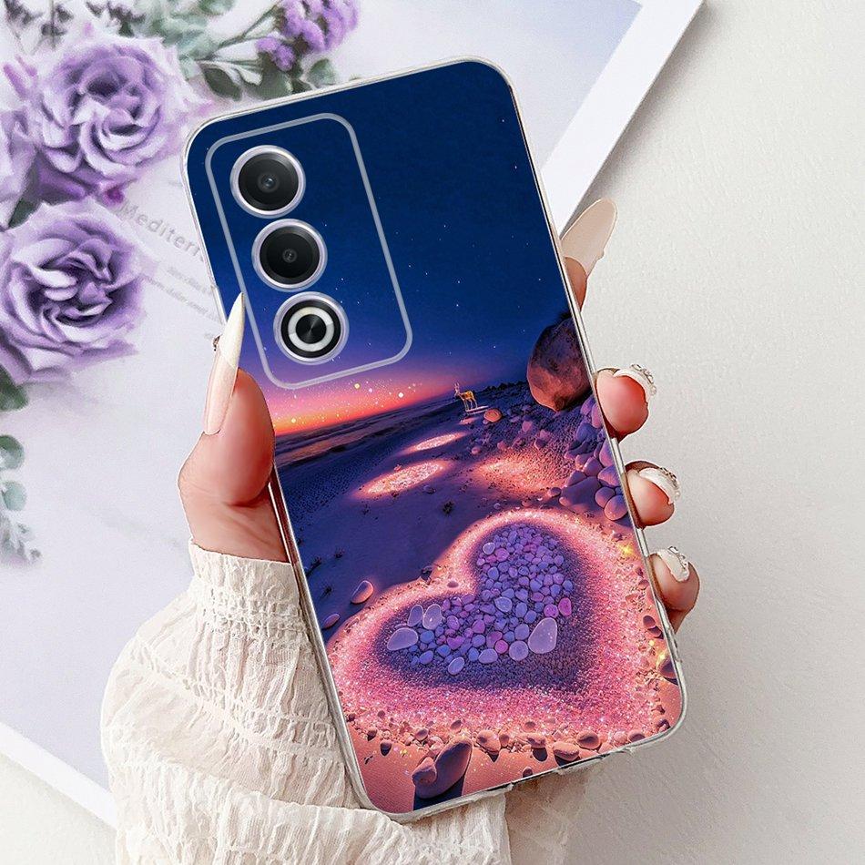 For OPPO A3 Pro A80 CPH2639 Elegant Floral Cat Printed Phone Case For Oppo  A80 A3 Pro 5G Global Soft Silicone TPU Cases