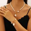 Baroque Pearl Jewelry Set: Necklace, Earrings, Ring, Bracelet, Choker for Women