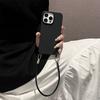 Módní jednobarevné pouzdro na telefon s poutkem na zápěstí pro iPhone 16 14 11 12 13 15 Pro Max Plus X XR XS Max TPU nárazuvzdorný zadní kryt