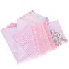 6Pcs Cotton Fabric Twill Printing Cloth       Quilting Sewing Craft 50x40cm(Pink(6 colors) )