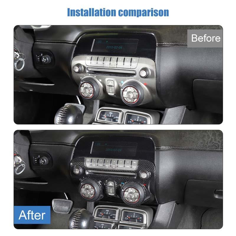 ABS Steering Wheel Gear Shift Panel Dashboard Decoration Central Control Stickers For Chevy Camaro 2012-2015 Interior Accessories