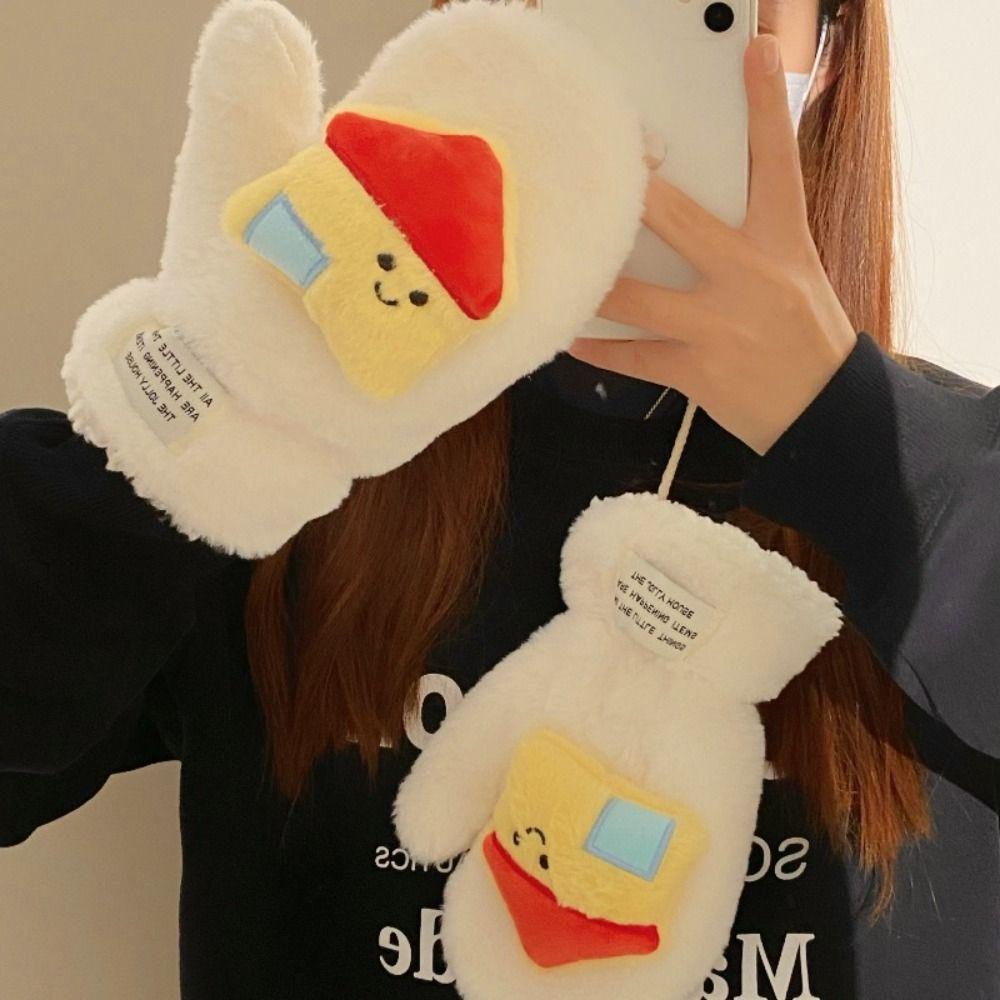 Thicken Neckerchief Wrap Cartoon Neck Warmer New Gloves  Winter