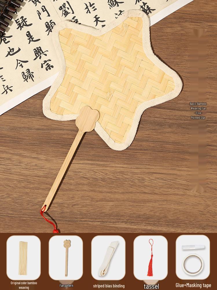Handmade Bamboo Fan DIY Kit: Chinese Style Parent-Child Creative Activity for Team Building and Summer Fun Traditional Handmade Fan