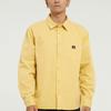 Men's Converse Casual Woven Button Cardigan Retro Long Sleeves Jacket Gold 10022012-A03