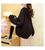 Women's 2026 Korean-Style Jacquard Hooded Pullover - Autumn/Winter Trendy Loose Fit Hoodie