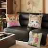 HHappy Berry Cartoon Pillow Case Antidustmite Pillowcase Invisible Zipper Silky Short Plush Sofa Cushion Cover