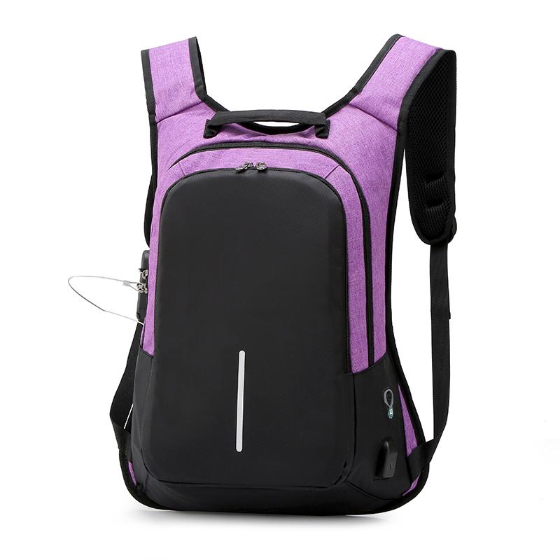 Lightweight and durable anti-theft laptop backpack,USB charging port and headphone port,multiple compartments,business travelbag