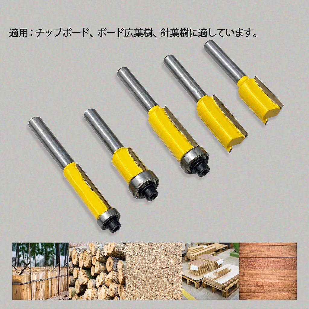 Oberfräser-Set 70 Teile Schaftdurchmesser Zoll Schneiden Holzbearbeitungswerkzeug mit Koffer HFS(R) 12.7mm 1/2