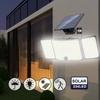 Lampă solară de exterior cu LED-uri de 234/328/348 Lumină strălucitoare în 3 moduri IP65 Lampă solară de perete impermeabilă pentru grădină de curte cu telecomandă