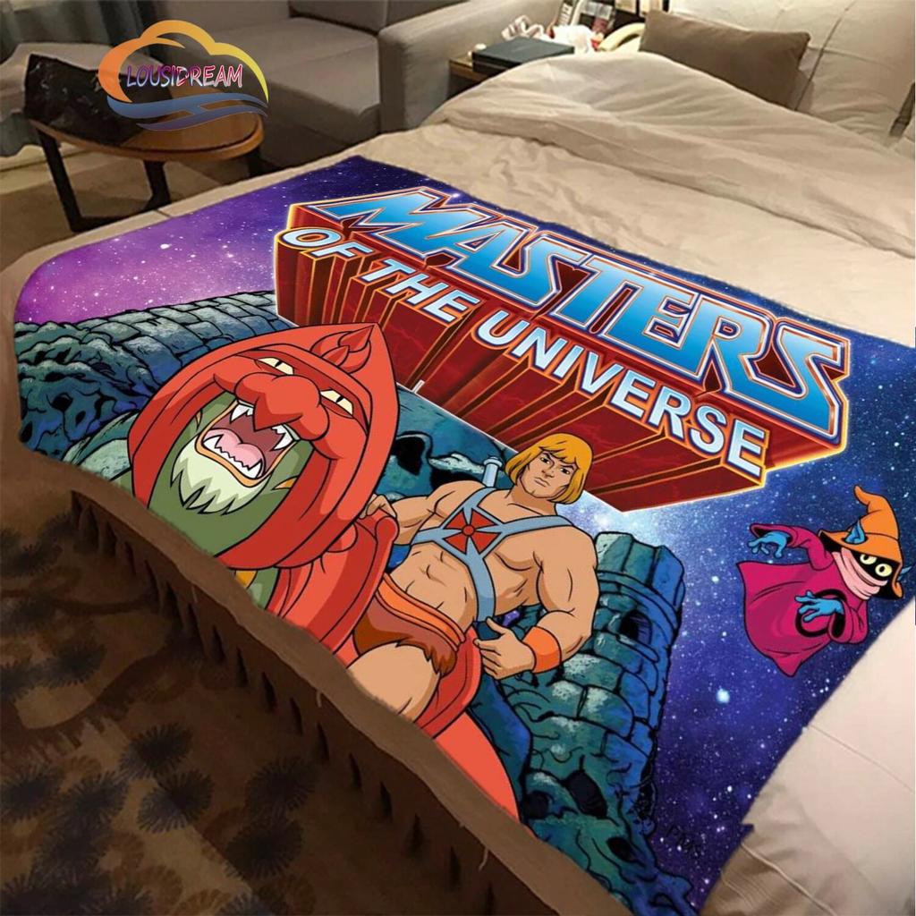 Cartoon Masters of the Universe wool blanket Jindian animation cashmere  fashion  Portable Flannel Warm camping