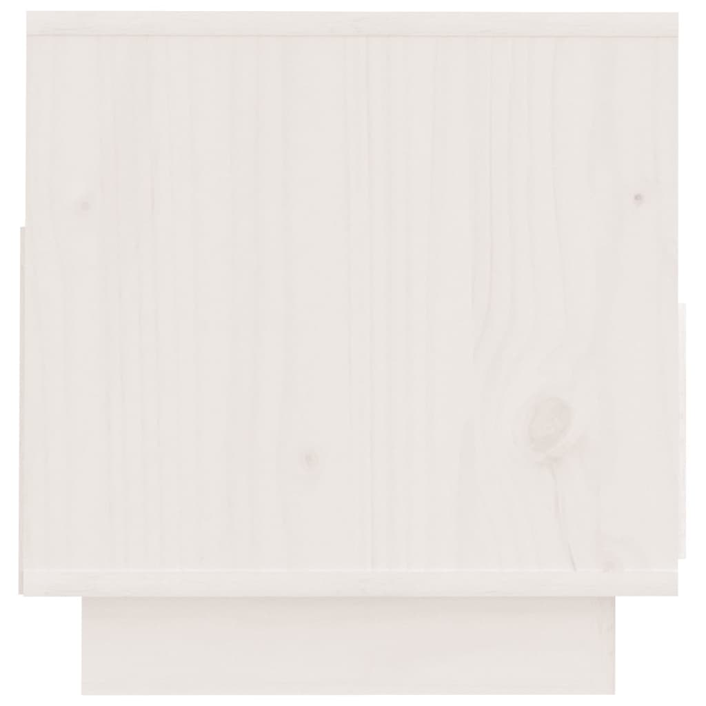 Vidaxl Szafka Pod Telewizor, Biała, 60X35X37 Cm, Lite Drewno Sosnowe