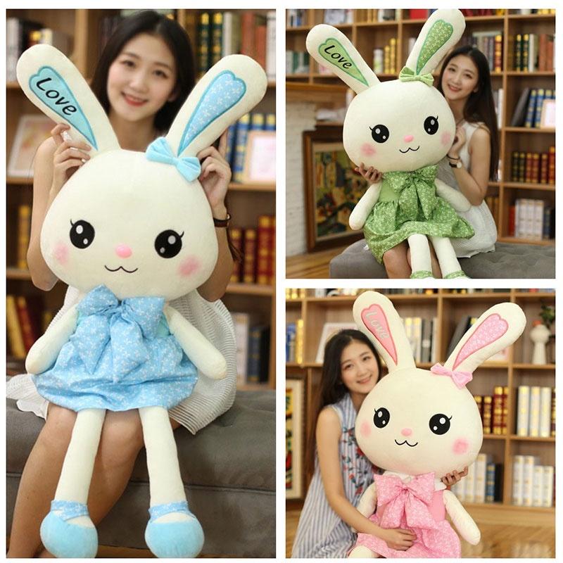 Cute Rabbit Plush Toy With Skirt Short Hair Stuffed Animal For Girls And Kids Gifts For Birthday And Holidays 30-100cm