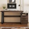 Computer Desk Writing Desk Minimalist (76x161x54 Cm) Silent Drawer Storage Space Folder Compartment Office Desk Home Office Office Brown