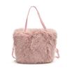 Women Winter Faux Fur Bucket Bag Plush Luxury Soft Crossbody Shoulder Handbag