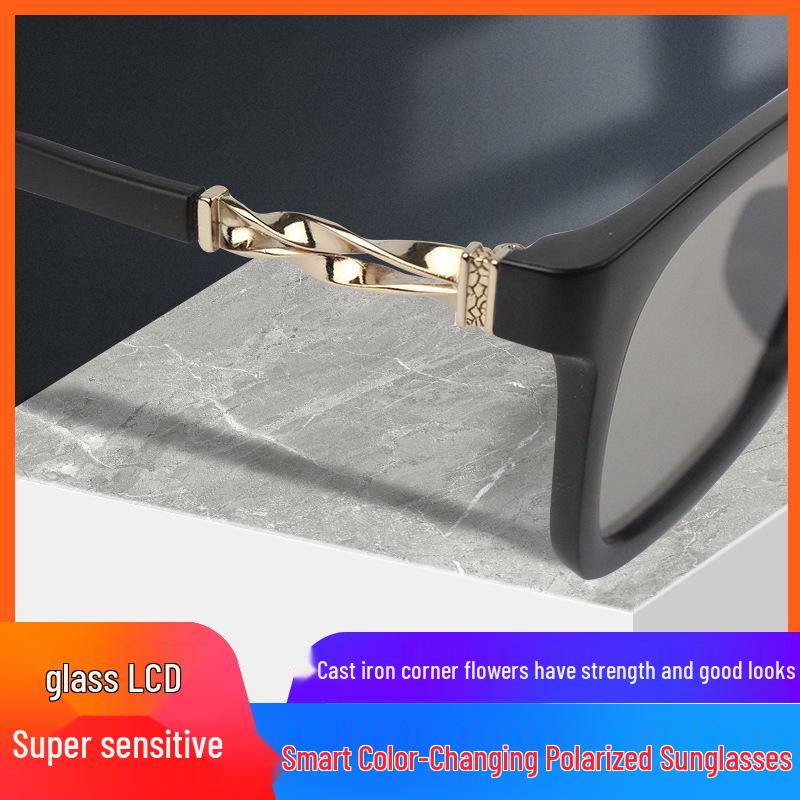Smart Polarized Sunglasses: Light-Sensitive Color-Changing, 0.1s High-Speed for Cycling, Fishing, Driving.