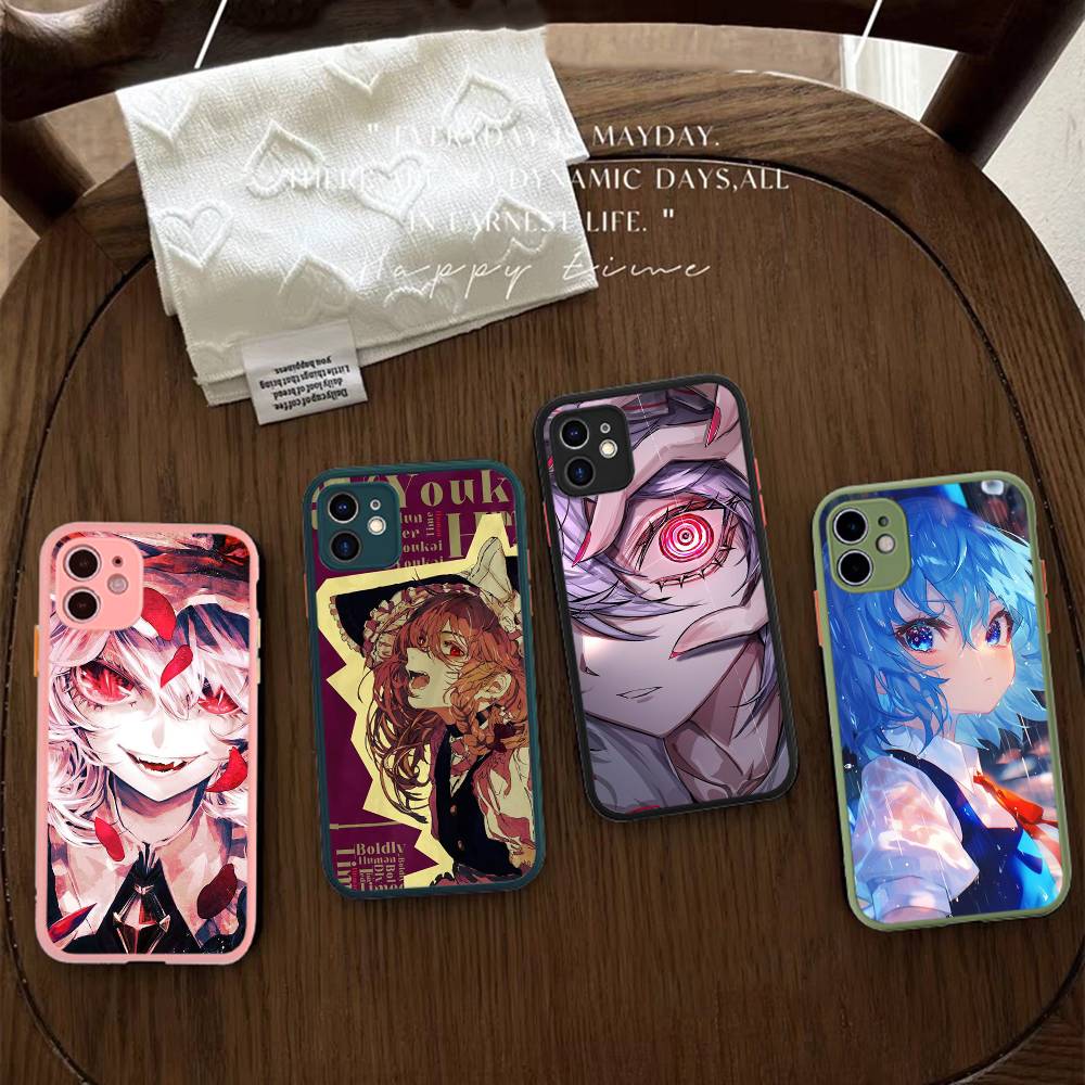 Classic Game Touhou Project For IPhone 16 15 14 Plus 13 12 11 Pro Max X XS MAX Translucent Matte Shockproof Cover