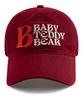 Bichiseuaenkeulim Baby Teddy Bear Cotton Ball Cap-Red Wine