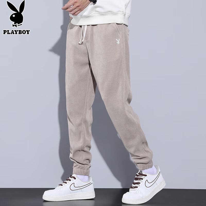 PLAYBOY Men's Corduroy Jogger Pants