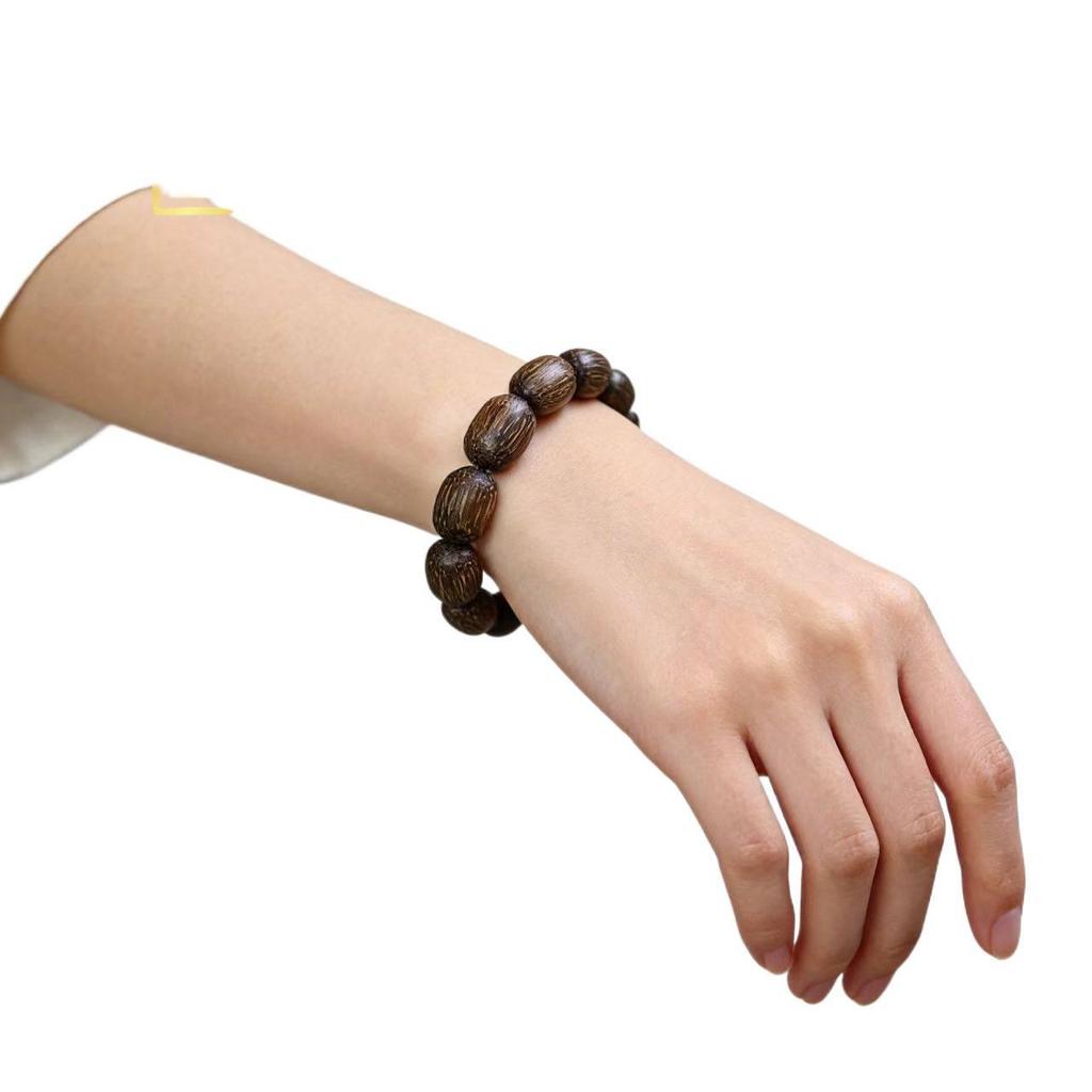 Yiming Xianyuan Solid Wood Jujube Bead Bracelet - Unisex New Year Gift, Cultural Play Accessory