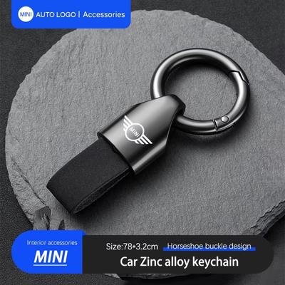 Stop cynkowy Brelok do kluczy samochodowych Skórzany pasek do kluczy samochodowych Akcesoria do MINI Cooper JCW Countryman Clubman Cabrio Paceman Coupe Roadster lzkpf00