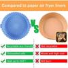 2 Pack Air Fryer Silicone Liners Basket Round, Apply To 1-3.5 QT Airfryer, Air