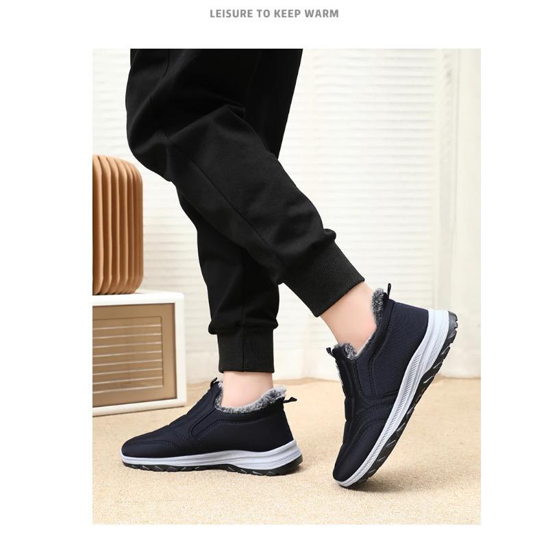 Fashion Winter Snow Boots Men Outdoor Plush Shoes Hiking Ankle Boots Comfortable Men Warm Shoes Work Shoes Footwear Man Sneakers