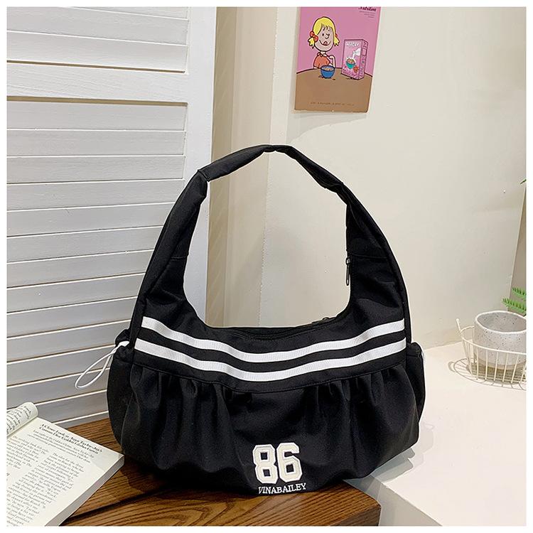 Damen Stofftasche Mode Sport Freizeit große Kapazität Canvas tragbare Schulter Cloud Bag leichte Tasche