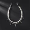 Fashion Imitation Pearl Cross Jeans Chain Keychain Men Women Trousers Hipster Pant Chain HipHop Jewelry