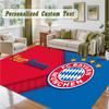 Crystal Velvet Square Rug Custom NameBayern Munich Pattern Non Slip Home Floor Decor Rug