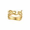 Versatile Stainless Steel Adjustable Retro French Band Ring
