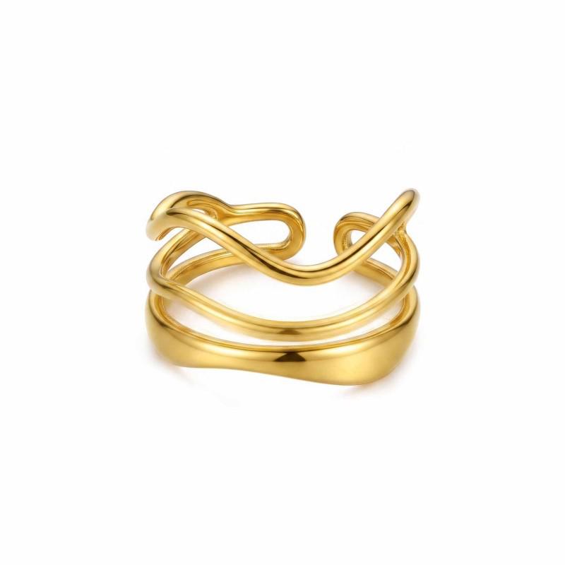 Versatile Stainless Steel Adjustable Retro French Band Ring