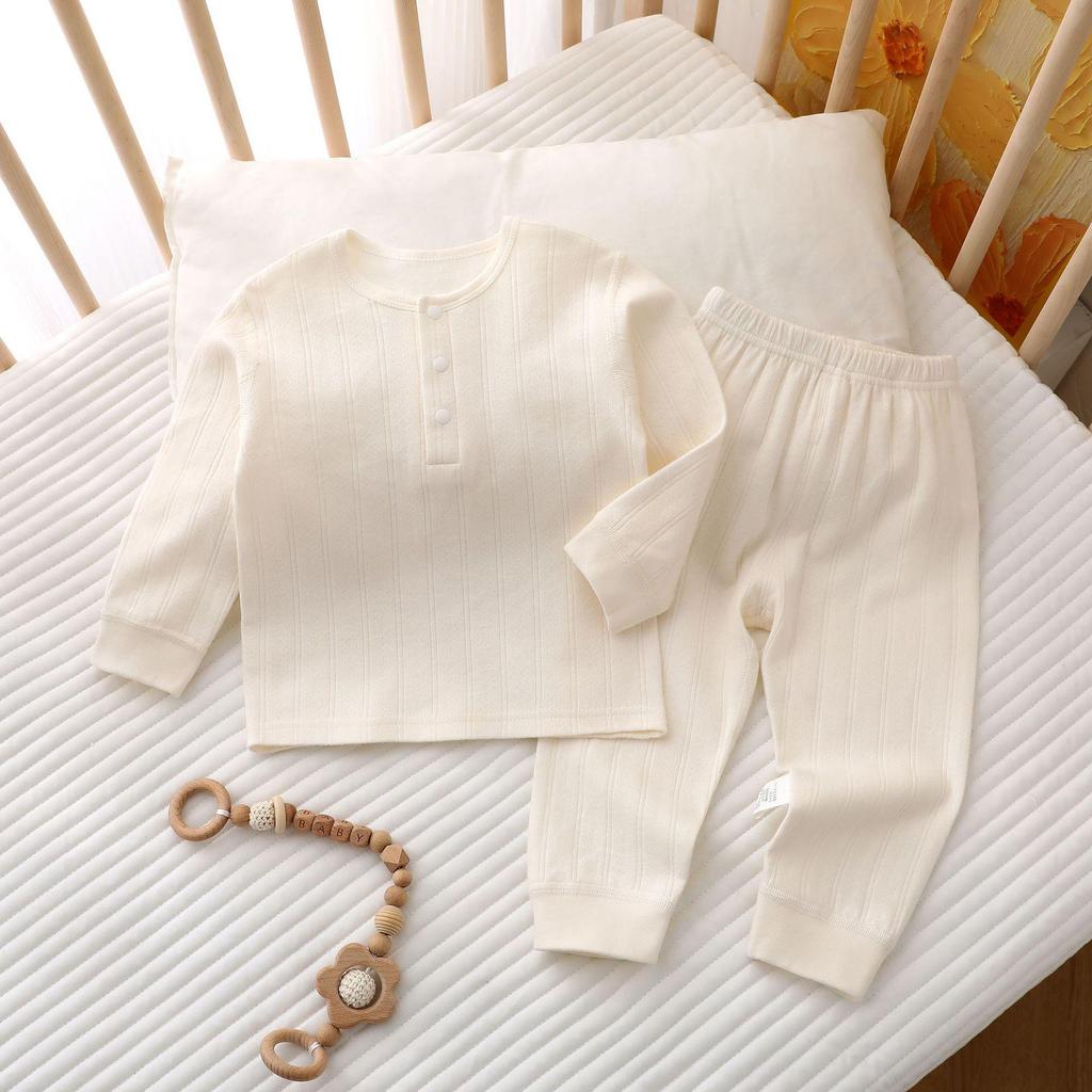 Baby Pure Cotton Class A Warm Underwear Set - Boys and Girls Split Pajamas for Autumn, Winter, and Spring